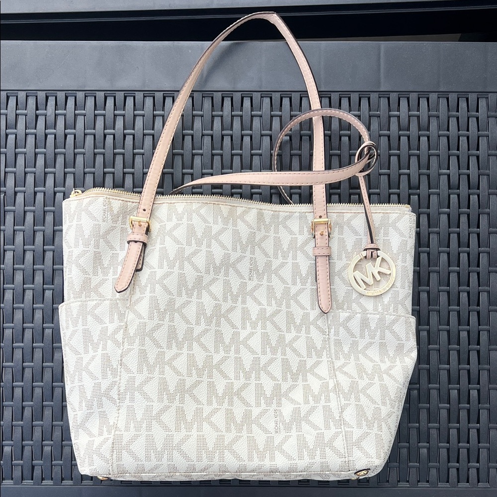 Michael Kors Beige Monogram Purse